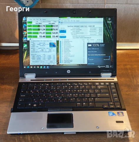 HP EliteBook 8440p i5 480m 2x4G DDR3 1333mhz 128G SSD 