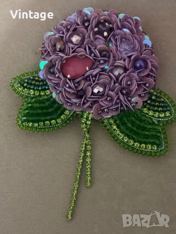 Handmade разкошна брошка - Хортензия , снимка 8 - Други - 54318590