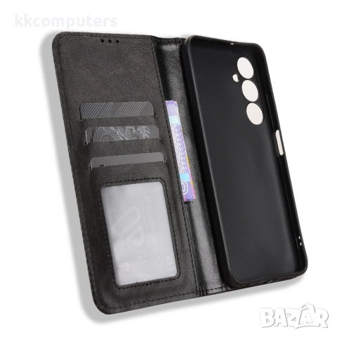 За ZTE Blade V80 Max 4G / ZTE nubia V80 Max 4G Кожен Калъф Тефтер с Портфейл, Стойка и Скрийн Протек, снимка 4 - Калъфи, кейсове - 55146475