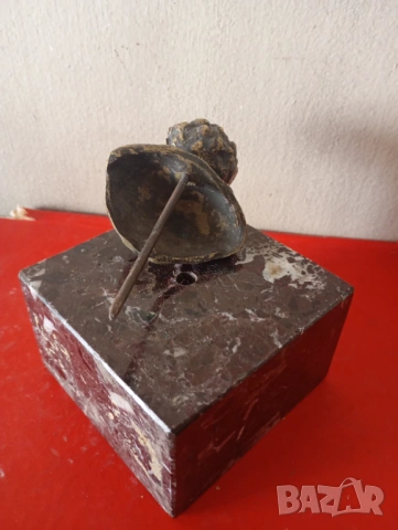 Стар бронзов бюст на херовим, снимка 5 - Други ценни предмети - 54244390