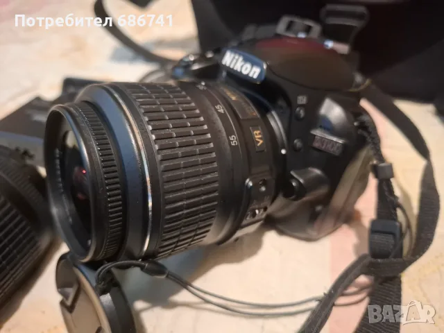 Фотоапарат Nikon D3100+обектив 55-200мм, снимка 2 - Фотоапарати - 55620762