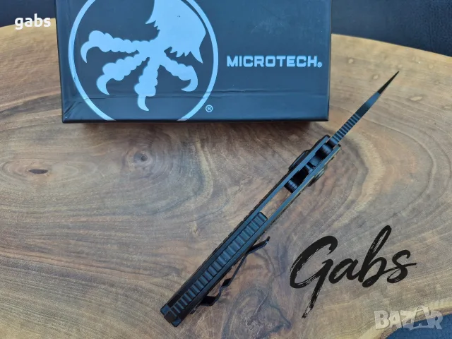Автоматичен нож Microtech/Borka Stitch OTS AUTO 169-1,Apocalyptic Black, снимка 9 - Ножове - 55562180
