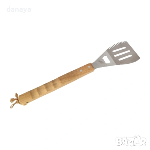 Мултифункционална шпатула за скара 4 в 1 с назъбен нож и отварачка, снимка 3 - Прибори за хранене, готвене и сервиране - 54188427