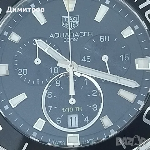 НОВ Tag Hauer Aquaracer, 300м, кутия+документи, Chrono, снимка 7 - Мъжки - 55681624