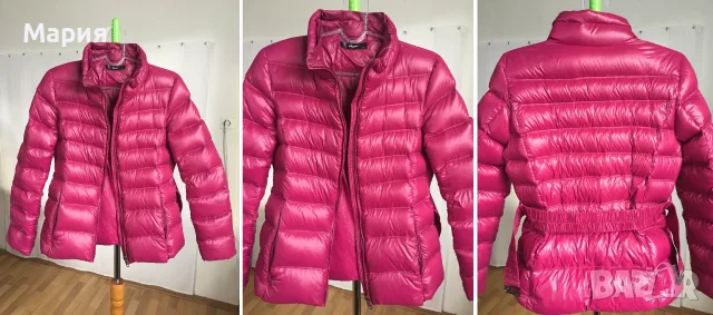 С / М Hallhuber Дамско Яке Олекотено Цикламено Гъши Пух Халхубер, снимка 3 - Якета - 55644109