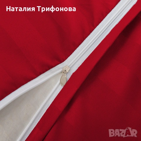 Комплект спално бельо 160x200 см с 2 калъфки 70x80 см, сатенени райета, микрофибър/памук, с цип, хип, снимка 4 - Спално бельо - 55162970