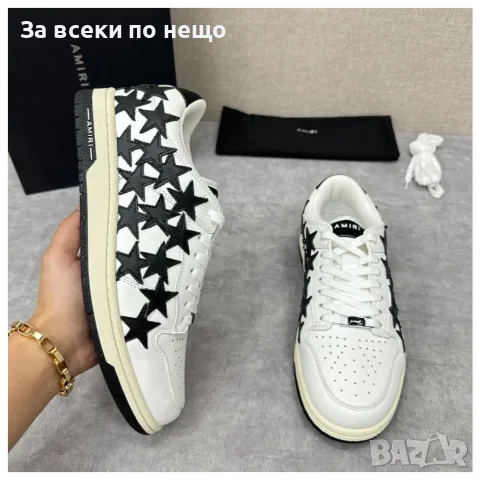 Amiri Stars Low Top "White/Black" Мъжки Маратонки👟Дамски Маратонки Код ch26