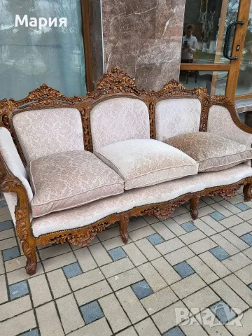 Италианска барокова холна гарнитура , снимка 8 - Дивани и мека мебел - 55644982