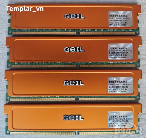 GEIL 4x2 DDR2 1066 PC2 8500, снимка 2 - RAM памет - 54647121