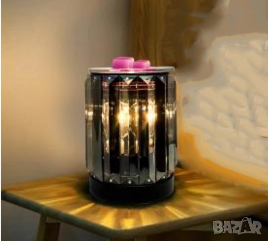 За две-10% 4бр. настолни нощни лампи кристал,ръчно рисувана керамика,стъкло,текстил, снимка 8 - Настолни лампи - 54123049