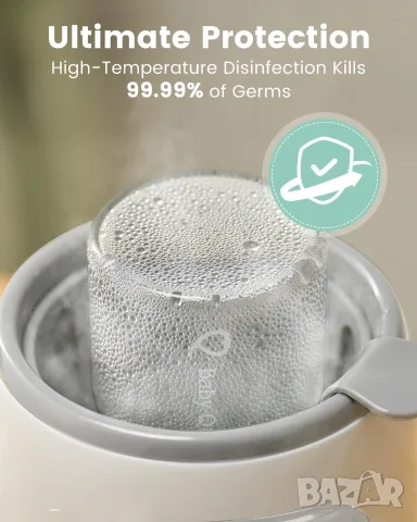 Подгревател и стерилизатор Grownsy 10-in-1 Baby Bottle Warmer с LCD дисплей - НОВ, снимка 7 - Прибори, съдове, шишета и биберони - 55307231