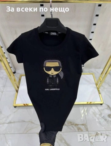 Karl Lagerfeld Дамска Тениска👚Дамска Блуза С Къс Ръкав Карл Лагерфелд - 5 Модела Код Bal Style54, снимка 2 - Тениски - 54731300