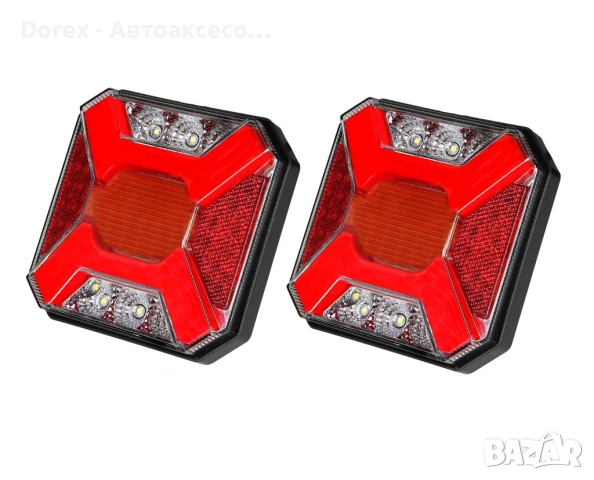 Комплект LED неон стопове 4 функции за ремарке и бус 12V - 2 броя