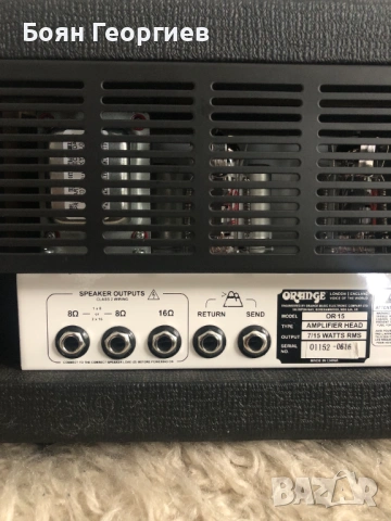 Лампов китарен усилвател Orange OR15 Marshall Fender Mesa Engl Vox Gibson Ориндж, снимка 6 - Китари - 54385414