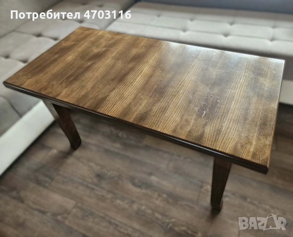 Ръчно изработена масичка за хол от масивно дърво, снимка 3 - Маси - 54254916