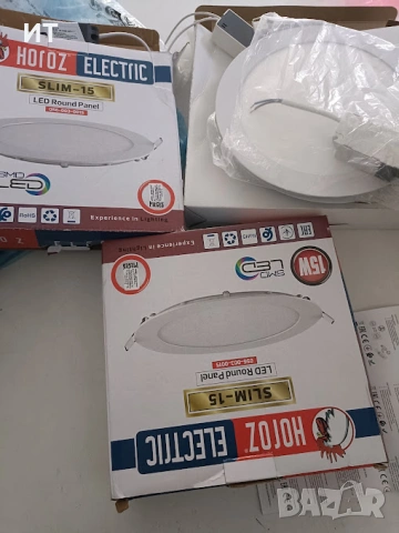 LED ПАНЕЛ КЪРЪГ СТЪКЛО 15W SMD 4200K 19 CM, снимка 3 - Лампи за таван - 54752678