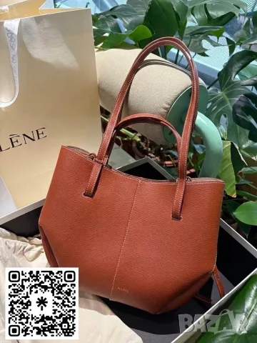 Polène Cyme – Елегантна дамска чанта в цвят Cognac