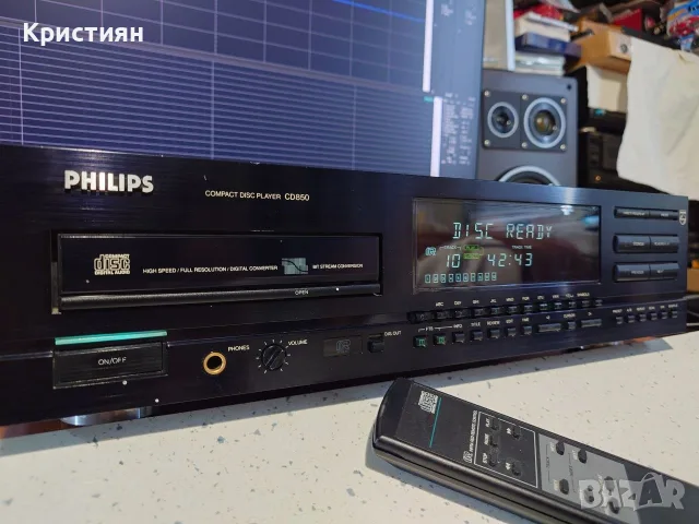 CD плейър PHILIPS CD-850, снимка 4 - Ресийвъри, усилватели, смесителни пултове - 55582673