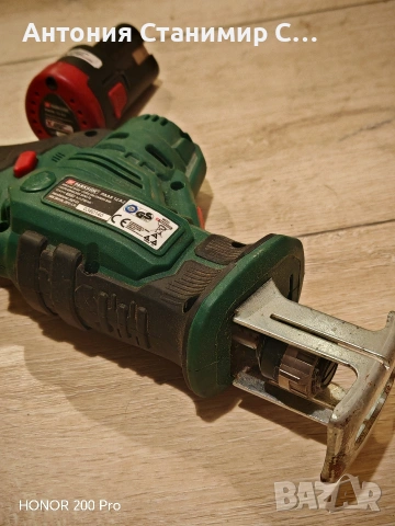 Parkside саблен трион 12v, снимка 3 - Други инструменти - 54459286