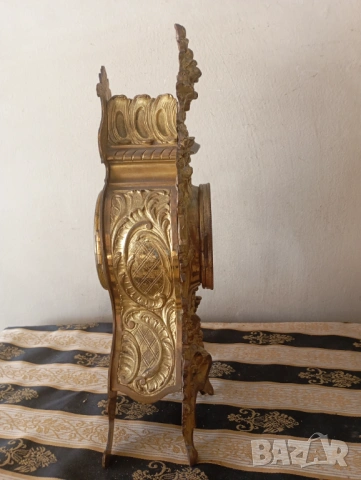 Комплект часовник със свещници рококо, снимка 4 - Антикварни и старинни предмети - 54212657