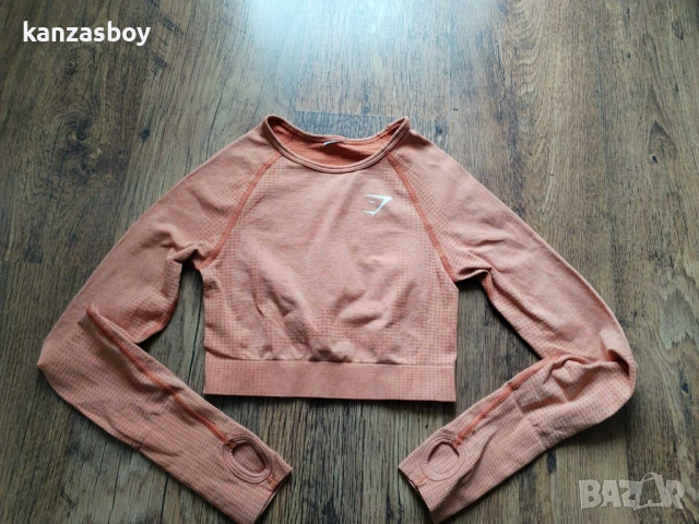 Gymshark - страхотна фитнес блуза S, снимка 2 - Блузи с дълъг ръкав и пуловери - 54189528