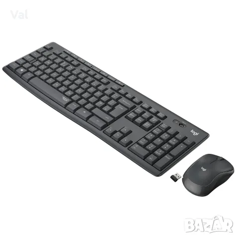 Комплект безжична клавиатура и мишка Logitech silent wireless combo МК295 и М220