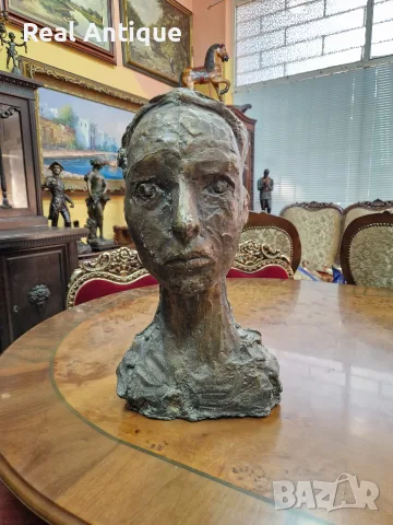 Георги Жеков- Уникална бронзова фигура пластика статуетка скулптура 