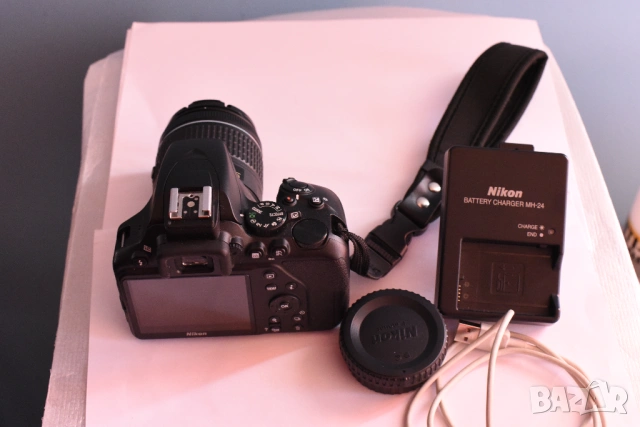 Nikon D3500 + Обектив AF-P 18-55 мм VR, снимка 6 - Фотоапарати - 54500157