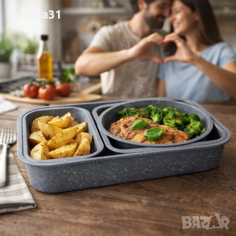 🧑‍🍳Комплект от 4 броя тави за печене , снимка 2 - Съдове за готвене - 54015184