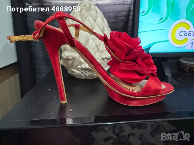 сатенени сандали Badgley Mischka , снимка 2 - Дамски обувки на ток - 55330086