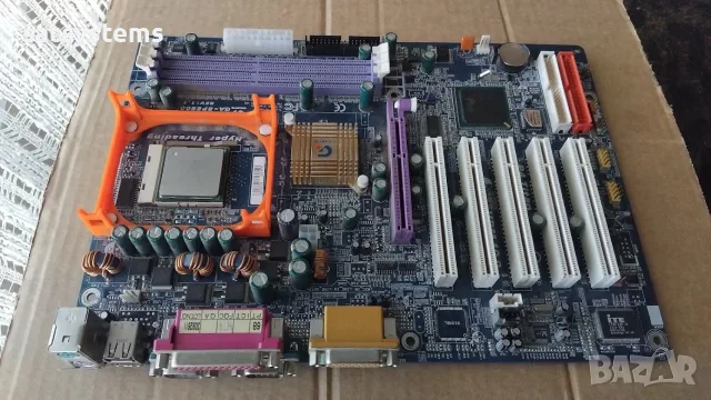 Дънна платка Gigabyte GA-8PE800 REV1.1 Socket 478 CPU+FAN+RAM, снимка 2 - Дънни платки - 55481076