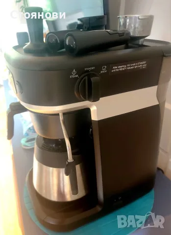 Breville 3в1 кафе машина-espresso-филтър-капсули milk frother подарък термо каничка, снимка 4 - Кафемашини - 55501027
