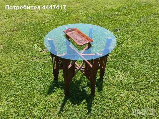 Стара Ориенталска масичка за чай, снимка 11 - Други - 54674890