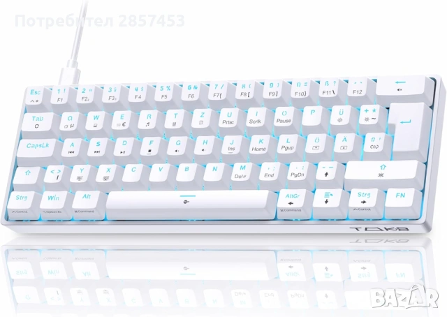 ЧИСТО НОВА Механична Геймърска Клавиатура TMKB T61SE (60% Layout) – Пълен Комплект