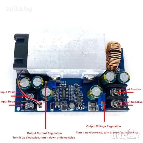 DC-DC Step-Down преобразувател 600W 25A 12-75V с регулиране на CV/CC – за зареждане на батерии 10450, снимка 3 - Друга електроника - 54703278