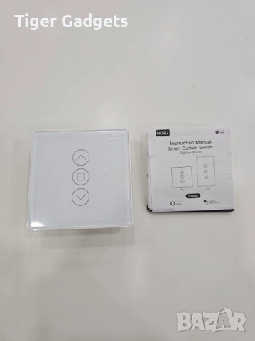 MOES Zigbee Smart Curtain Switch – смарт ключ за електрически завеси и щори с RF433 и стъклен touch , снимка 5 - Друга електроника - 54520165