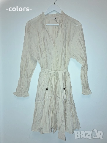 Рокля Zara слонова кост, снимка 8 - Рокли - 55138482