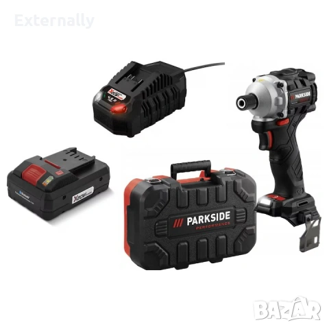 Ударен винтоверт Parkside Performance PDSSAP 20 Li D3 + Smart батерия + зарядно - гаранция