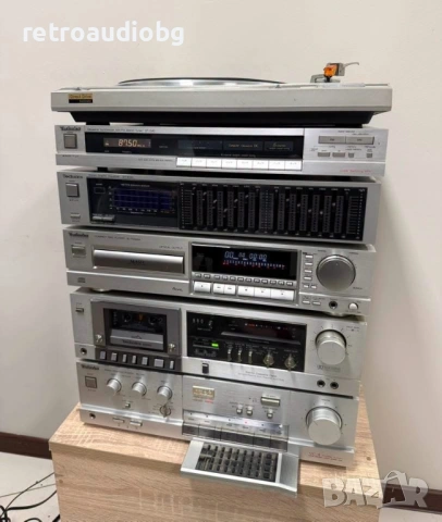 🔈Ретро аудио система - сет TECHNICS - усилвател, сд, триглав дек, тунер, еквалайзер и грамофон
