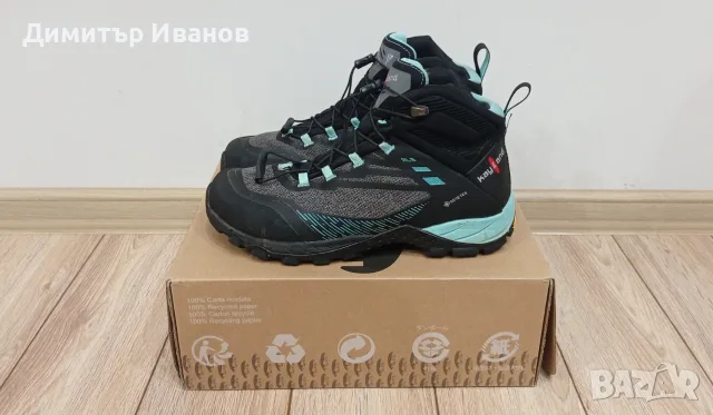 Дамски туристически обувки Kayland Stinger Black/Azure GTX – Размер 38.5, снимка 3 - Дамски боти - 55451538