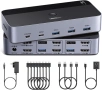 UGREEN HDMI KVM превключвател за 2 монитора и 2 компютъра 4K@60Hz, с 4 USB 3.0 порта, снимка 1
