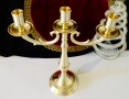 Троен бронзов свещник тройка,барок. , снимка 1