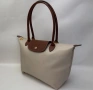 НОВА Longchamp Le Pliage – с етикети, млечно бежова, М, дълги дръжки, снимка 3