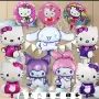 10 вида Hello Kitty Кити Melody Kuromi Cinnamoroll Sanrio балон фолио фолиев хелий или въздух парти, снимка 1