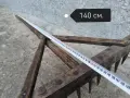 Старинен Автентичен Ръчно Изработен Дървен Търмък, Гребло. / 140 см. / НОМЕР 828., снимка 9