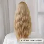 Златисто руса вълнообразна перука с бретон, снимка 5