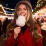 Ефектна кафява 66 см перука с руси предни кичури на път, снимка 8