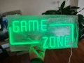 LED неон табела Game Zone 43x20 см нова, снимка 1
