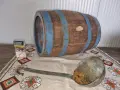Автентично дървено буре с метален обков, снимка 5