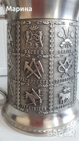 Халба от калай 700 мл,  Antik*Vintage #135, снимка 5 - Антикварни и старинни предмети - 54388627